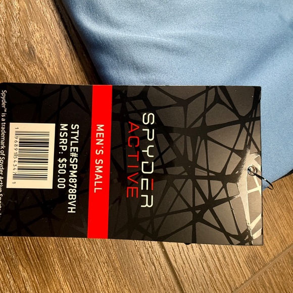 Spyder Men's Quarter Zip Pull-Over Shirt, SET OF 2, NWT, Blue, Maroon Sz S - Picture 2 of 16